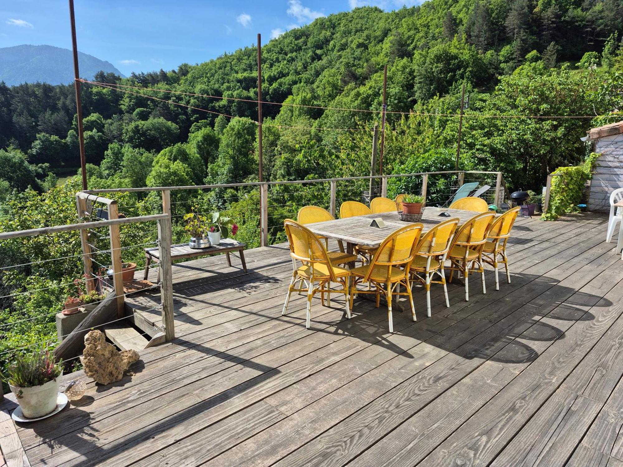 Grande Terrasse Avec Vue Entre Mediterranee Et Pays Cathare Cailla Extérieur photo