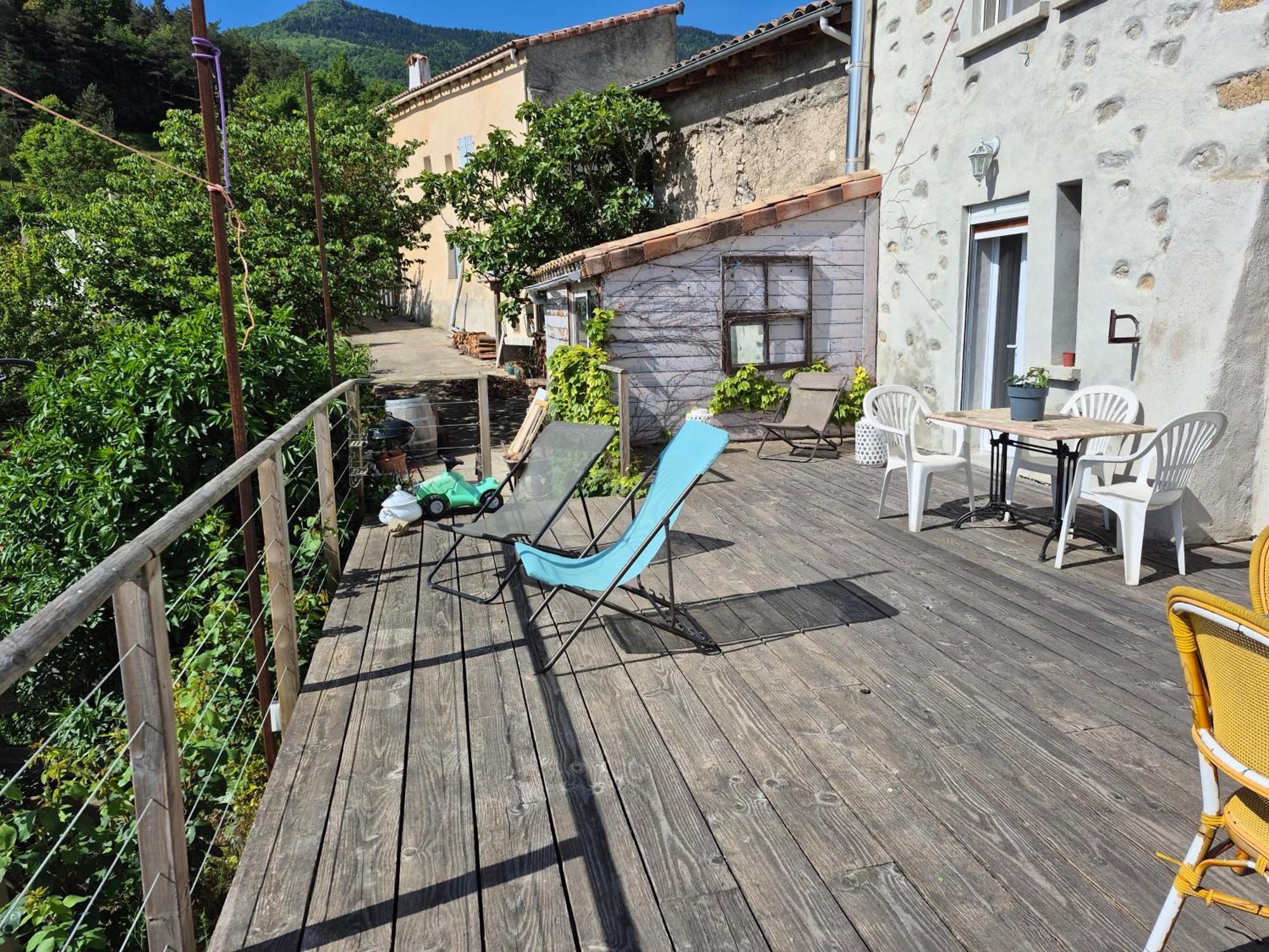 Grande Terrasse Avec Vue Entre Mediterranee Et Pays Cathare Cailla Extérieur photo